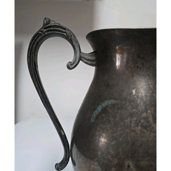 Vintage Leonard Silverplate Footed Water Pitcher With Ice Lip American Victorian - Picture 4 of 11